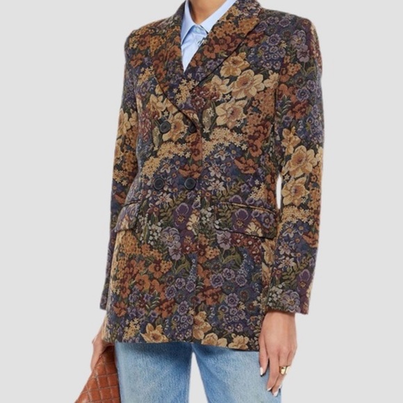 Sandro Paris Alma Floral Blazer Jacket Jacquard Xs - Picture 8 of 8